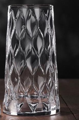 Diamond Cut Tall Glass - Set Of 6