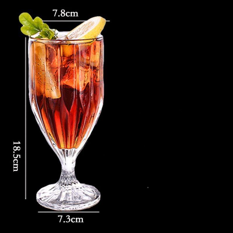 Wide Striped Coffee Glass- Set of 6