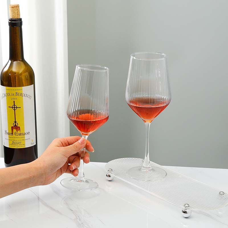 Sleek Stripe Wine Goblet - Set Of 6