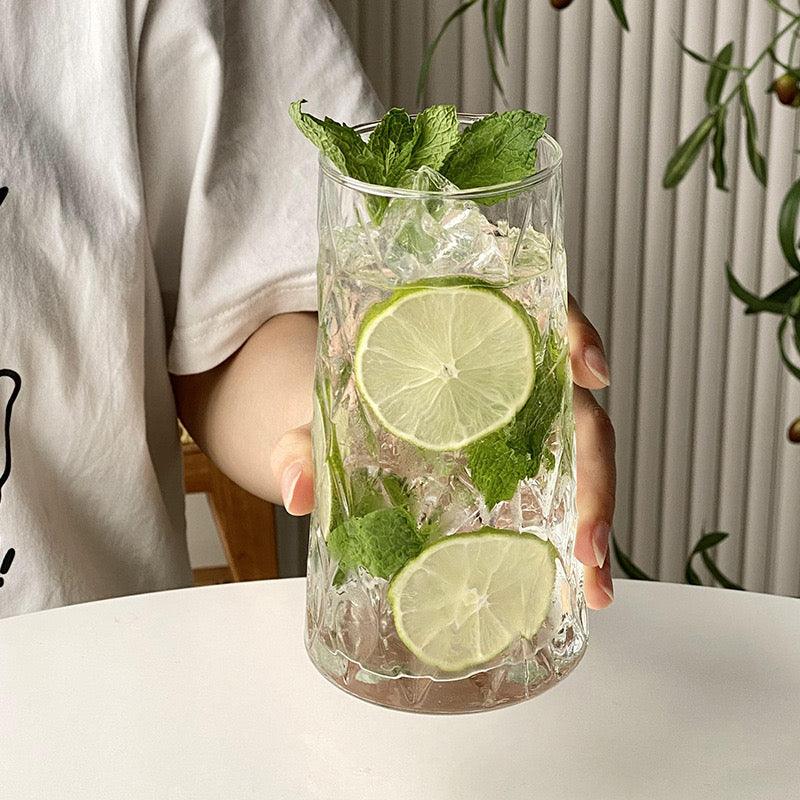 Diamond Cut Tall Glass - Set Of 6