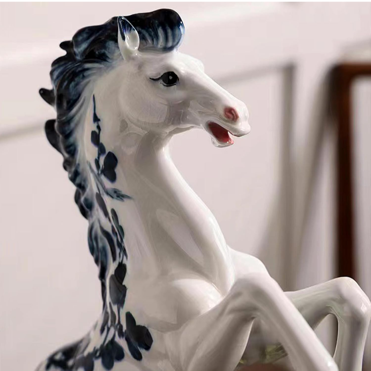 Porcelain White Grace Horse Decor