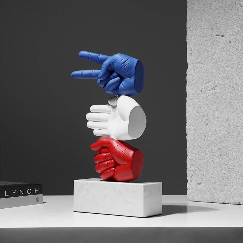 Rock Paper Scissor Sculpture