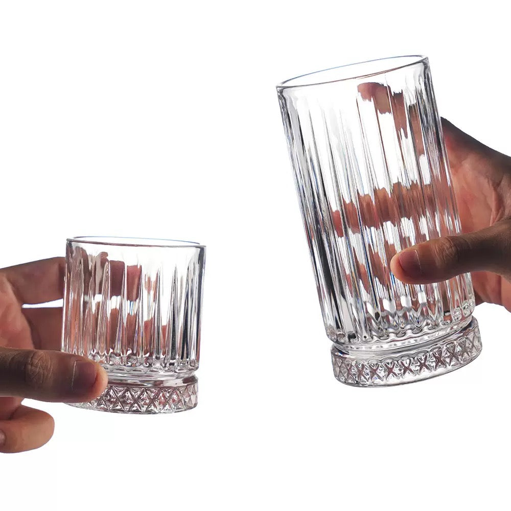 FLOW GEO WATER/JUICE GLASS - SET OF 6