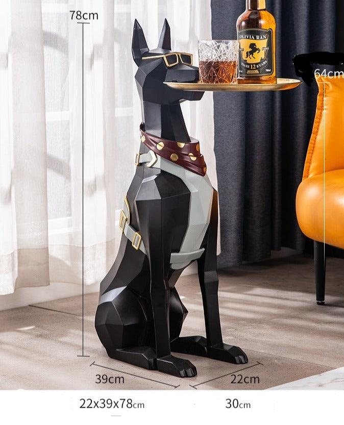 DOBERMAN BUTLER SCULPTURE - Smokey Cocktail