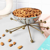 NUT BOWL ON METAL STAND