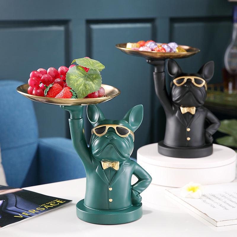 Cute Bulldog Statue Figurines - Smokey Cocktail