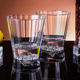 STRIPED MOUNTAIN WHISKEY CRYSTAL GLASS - SET OF 2
