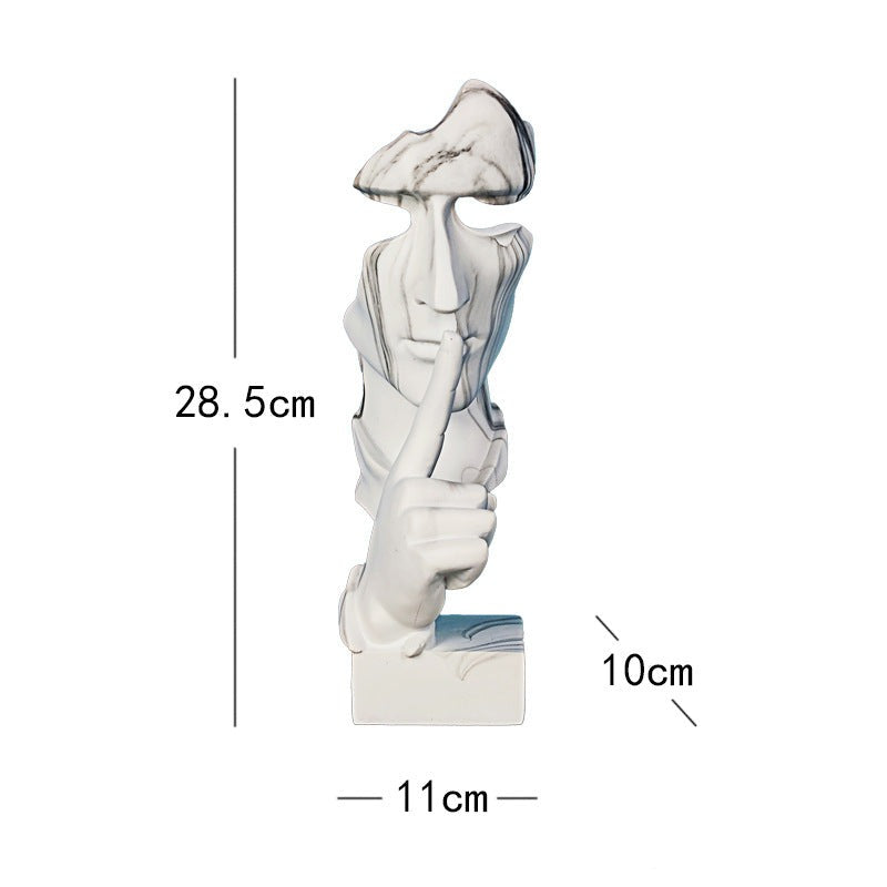 ABSTRACT SILENCE PLEASE SCULPTURE