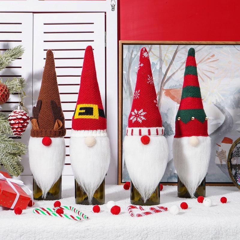 CHRISTMAS WINE BOTTLE COVER - SET OF 4 - Smokey Cocktail