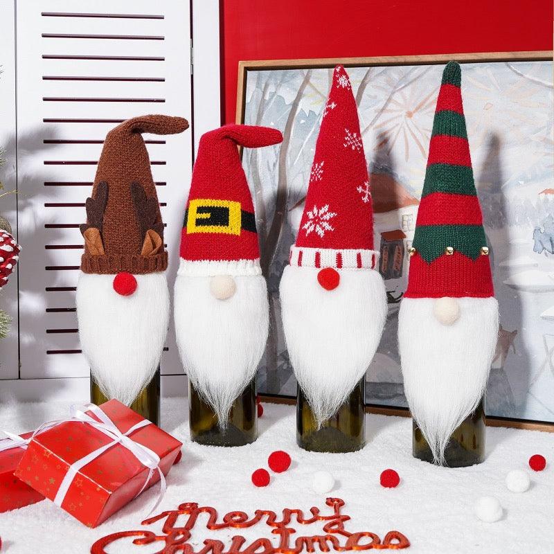 CHRISTMAS WINE BOTTLE COVER - SET OF 4 - Smokey Cocktail