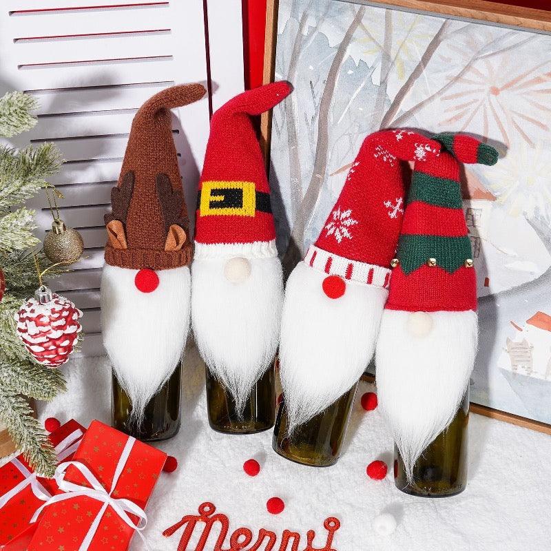 CHRISTMAS WINE BOTTLE COVER - SET OF 4 - Smokey Cocktail