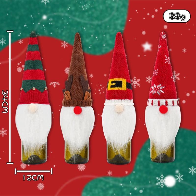 CHRISTMAS WINE BOTTLE COVER - SET OF 4 - Smokey Cocktail