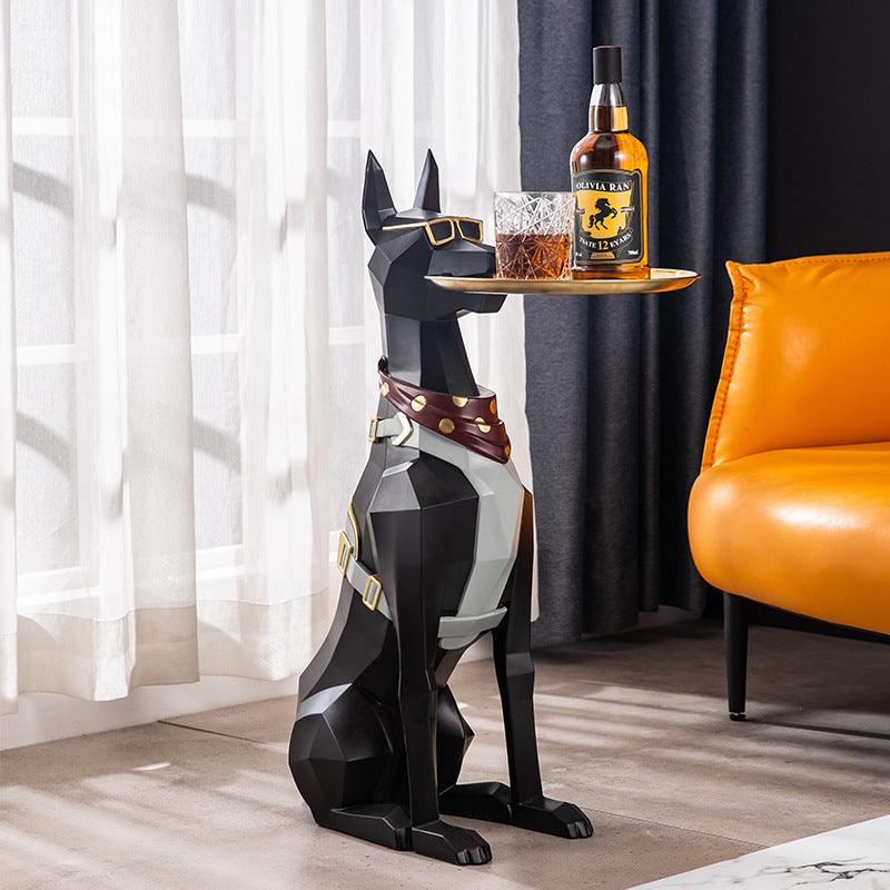 DOBERMAN BUTLER SCULPTURE - Smokey Cocktail