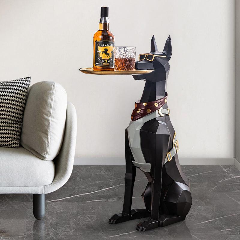 DOBERMAN BUTLER SCULPTURE - Smokey Cocktail