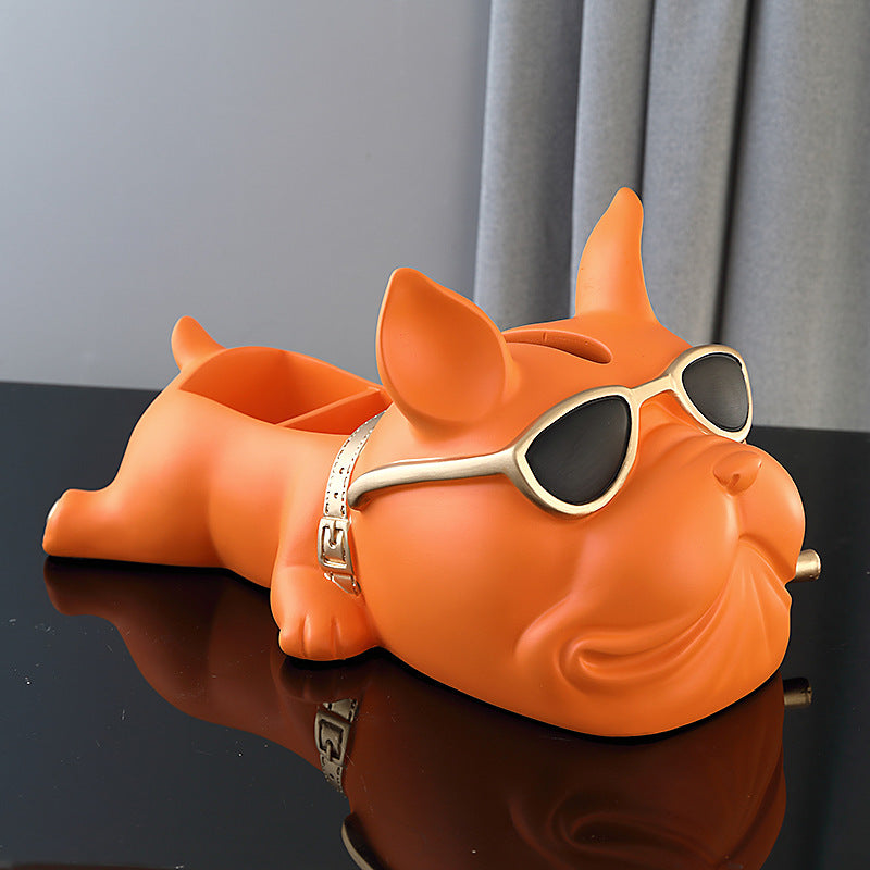 FRENCH BULL DOG STORAGE BOX AND TISSUE HOLDER - Smokey Cocktail