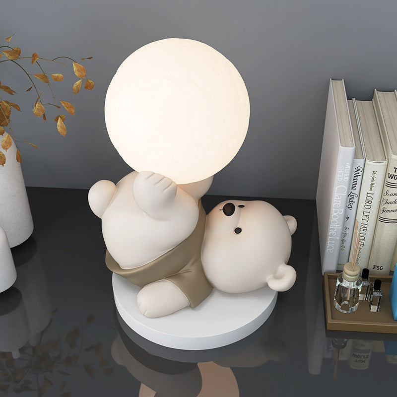 CUTE BEAR DECOR AND LED TABLE LAMP