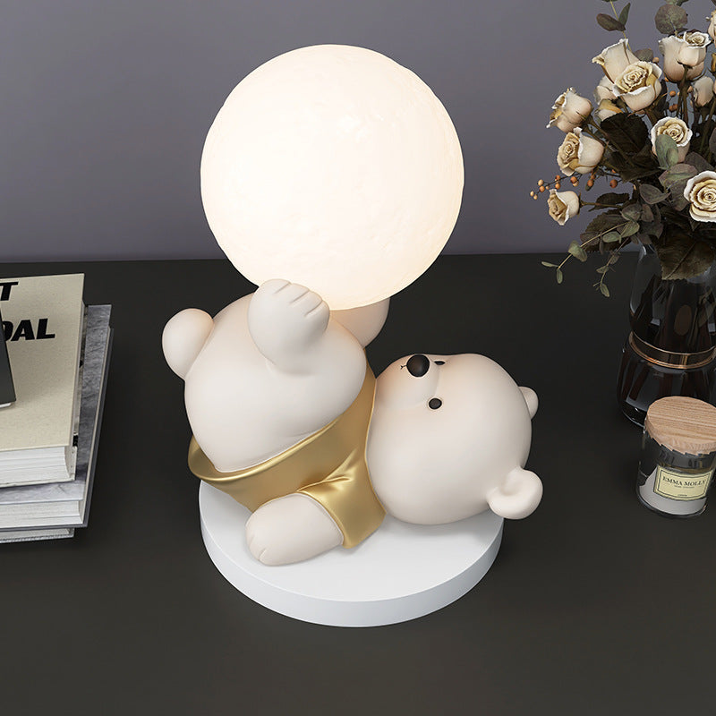 CUTE BEAR DECOR AND LED TABLE LAMP