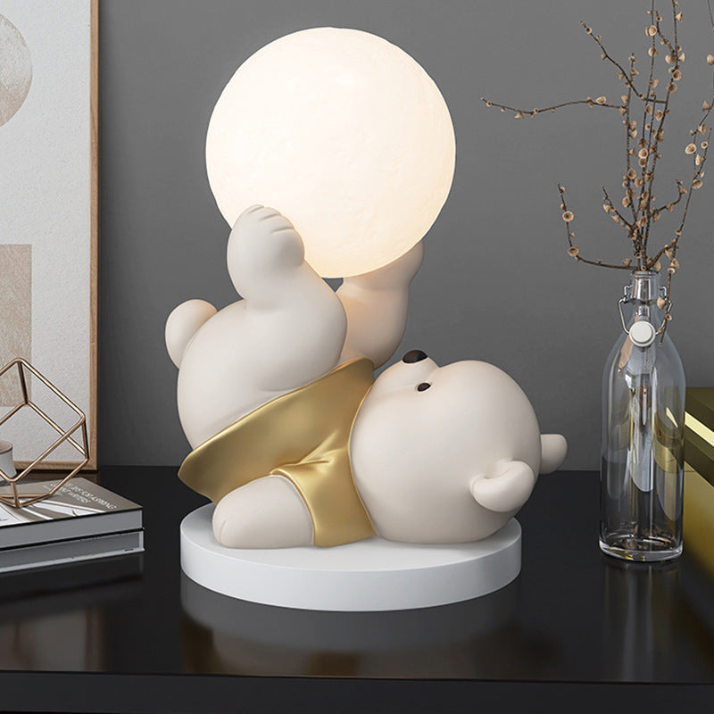CUTE BEAR DECOR AND LED TABLE LAMP