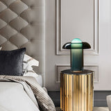 GREEN GLASS STATEMENT TABLE LAMP