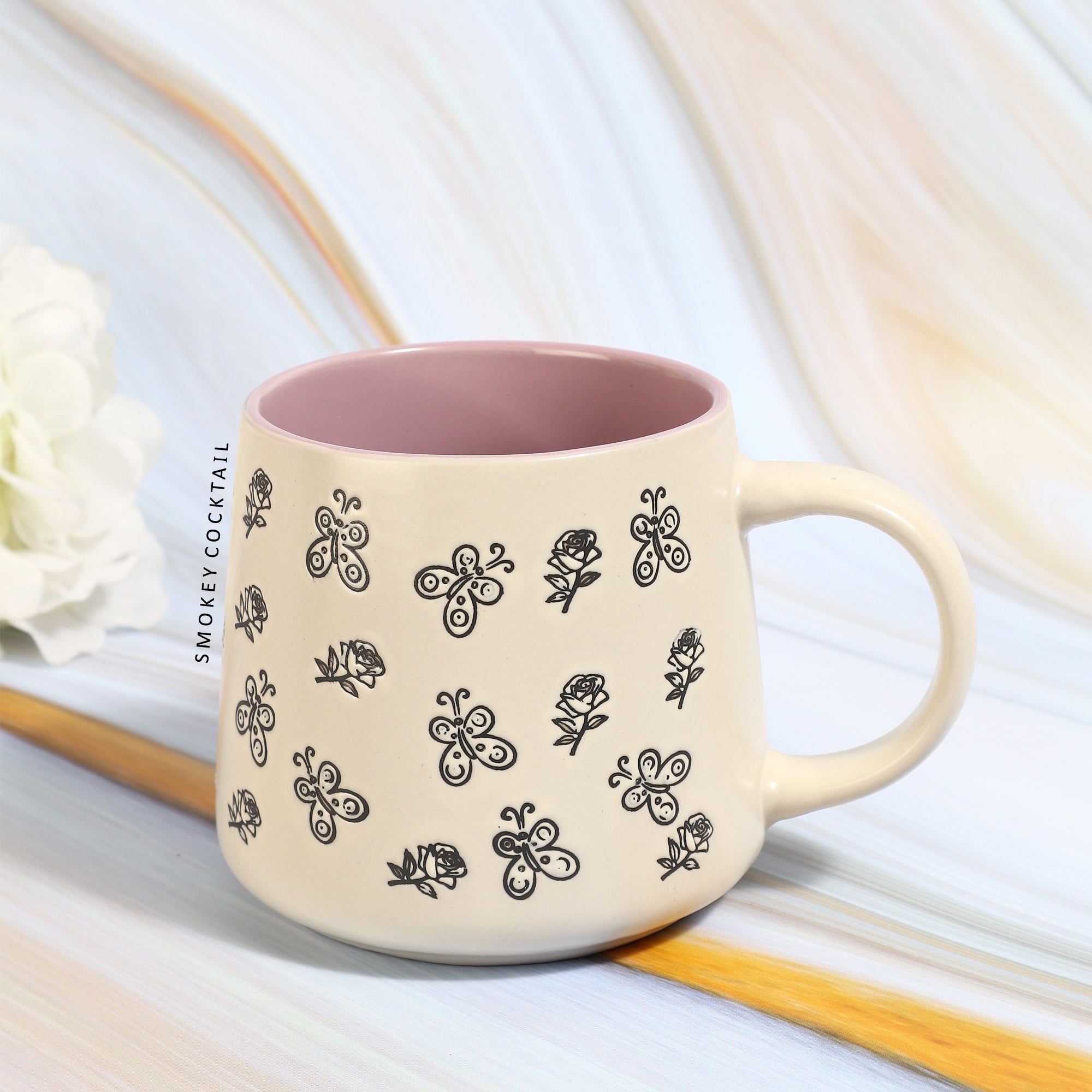 Tiny Pattern Coffee Mugs - Set Of 4