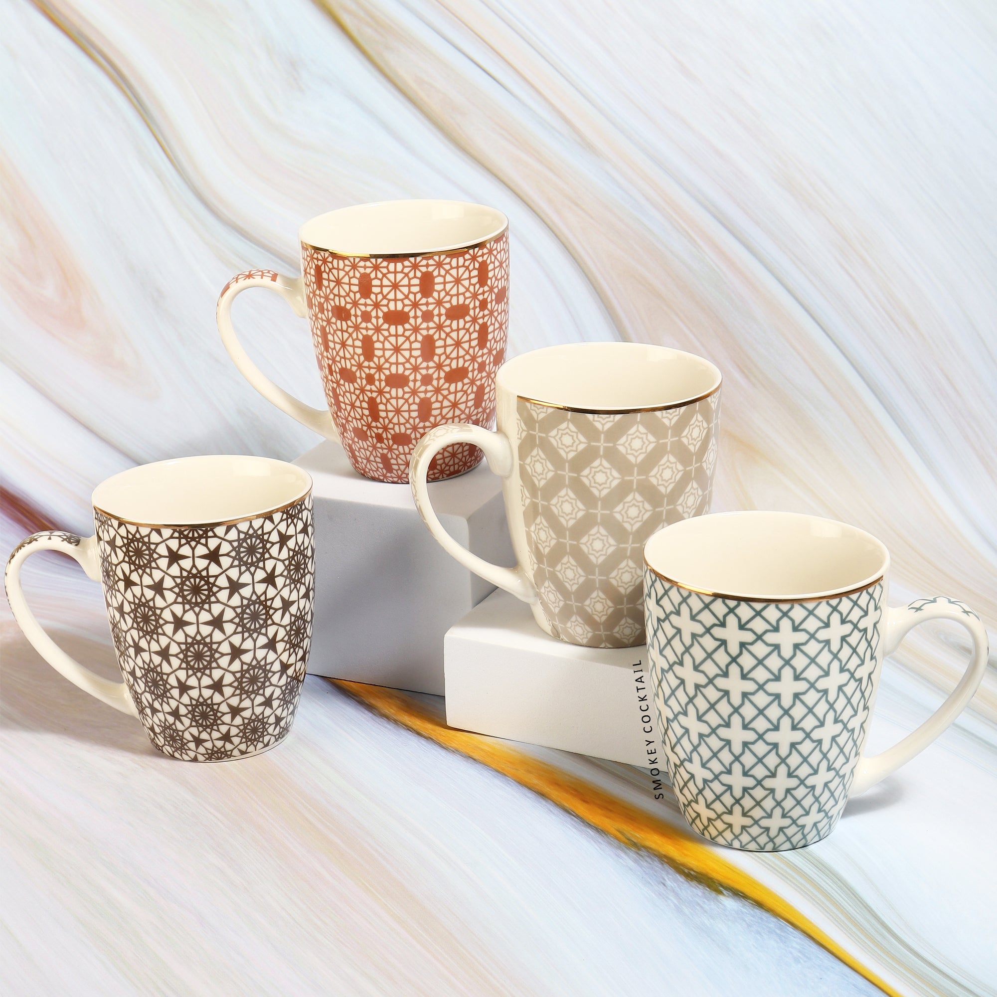 Abstract Angles Mugs - Set Of 4