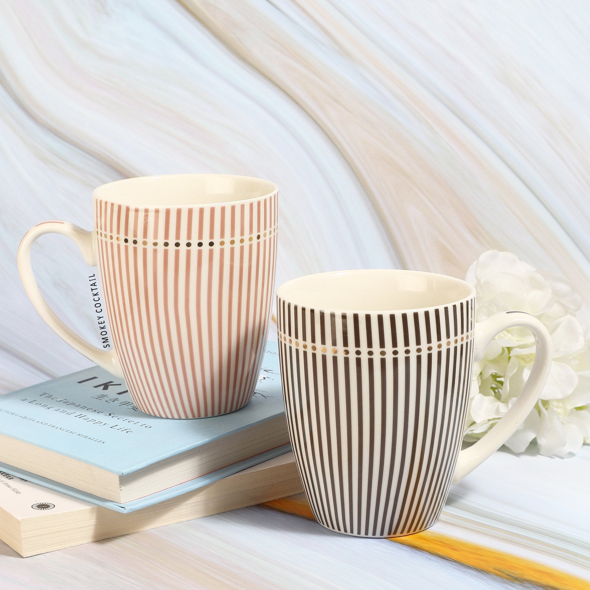 Sip In Stripes Mugs - Set Of 4