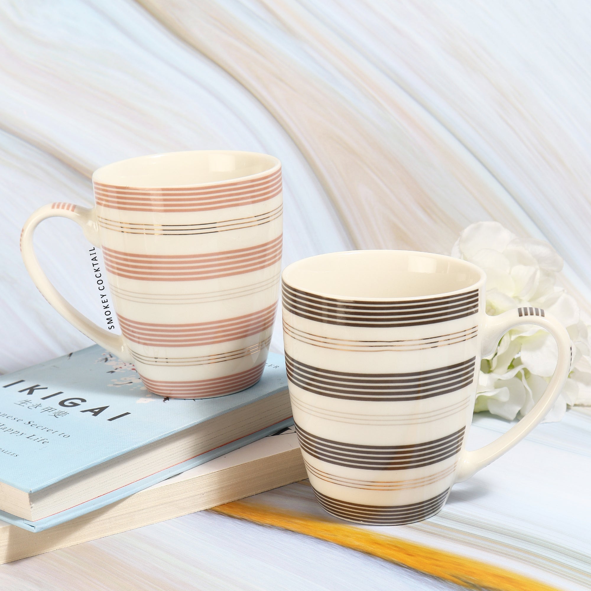 Sip In Stripes Mugs - Set Of 4
