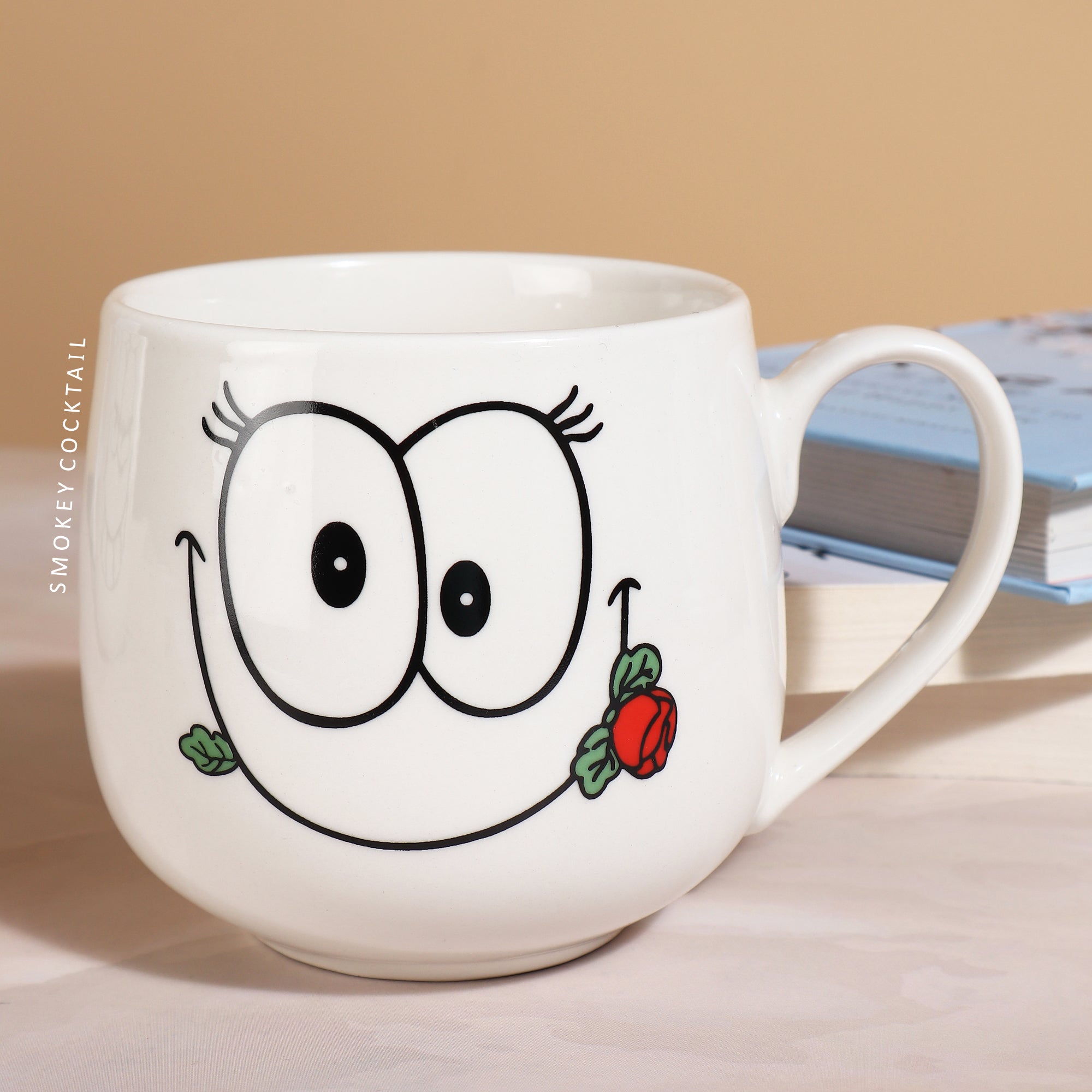 Happy Smiley Face Mugs - Set Of 4