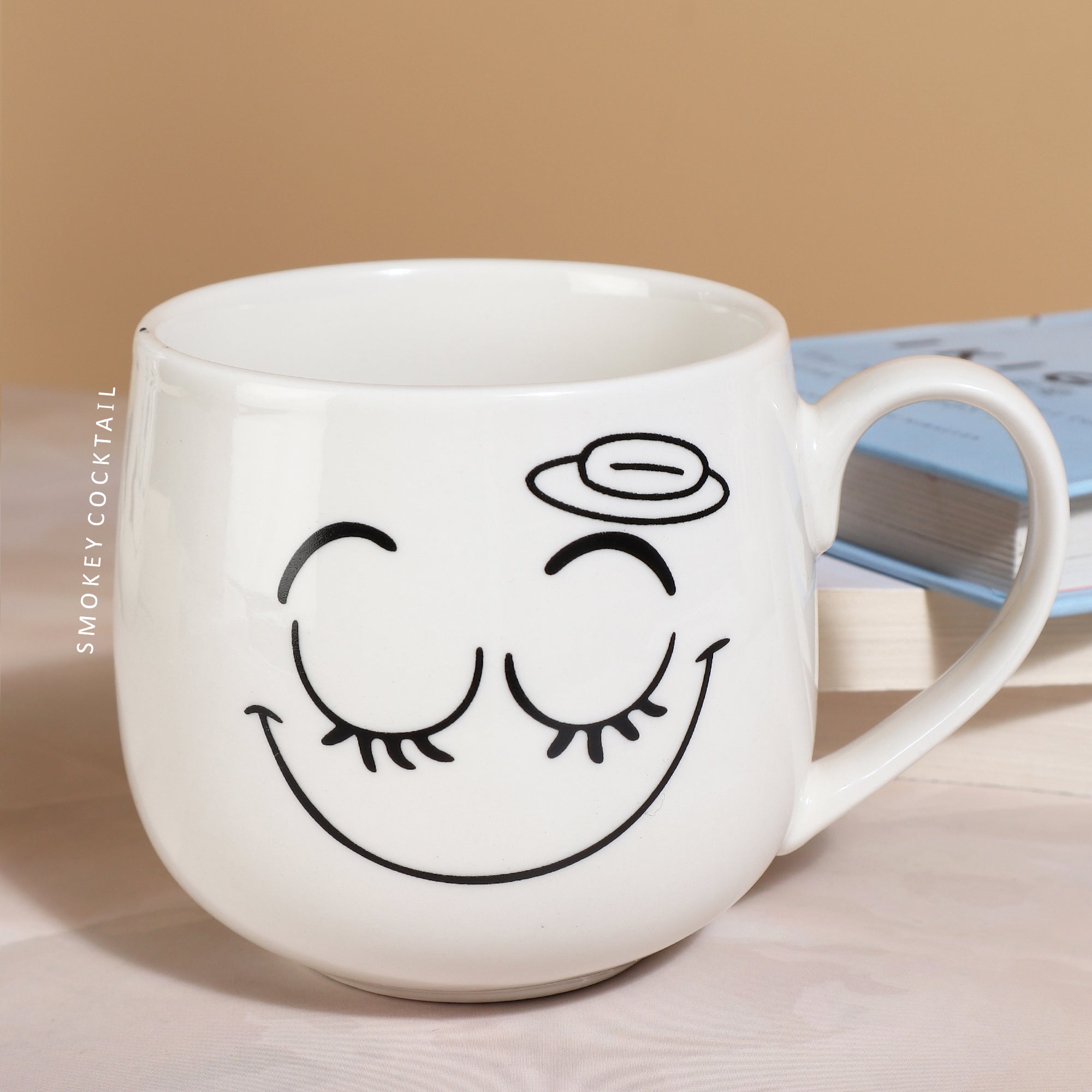 Happy Smiley Face Mugs - Set Of 4