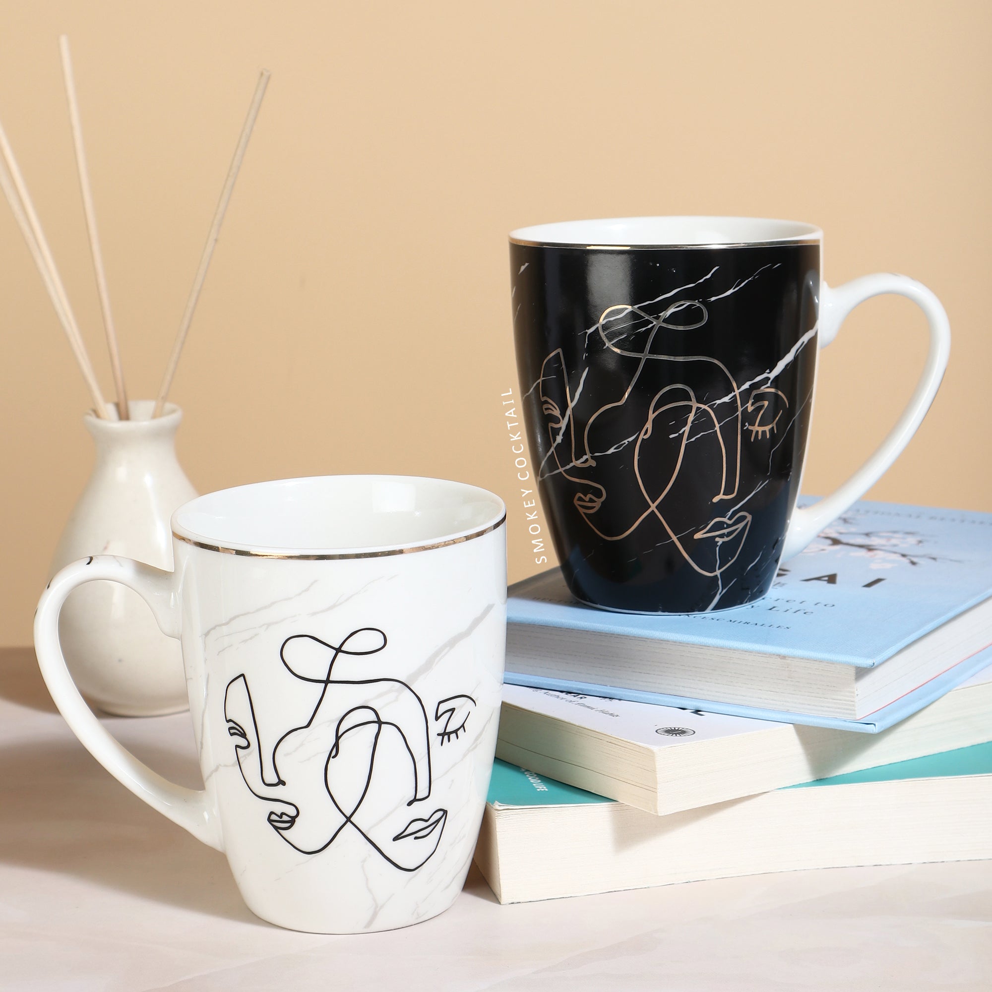 CREATIVE FACE MUG - SET OF 2