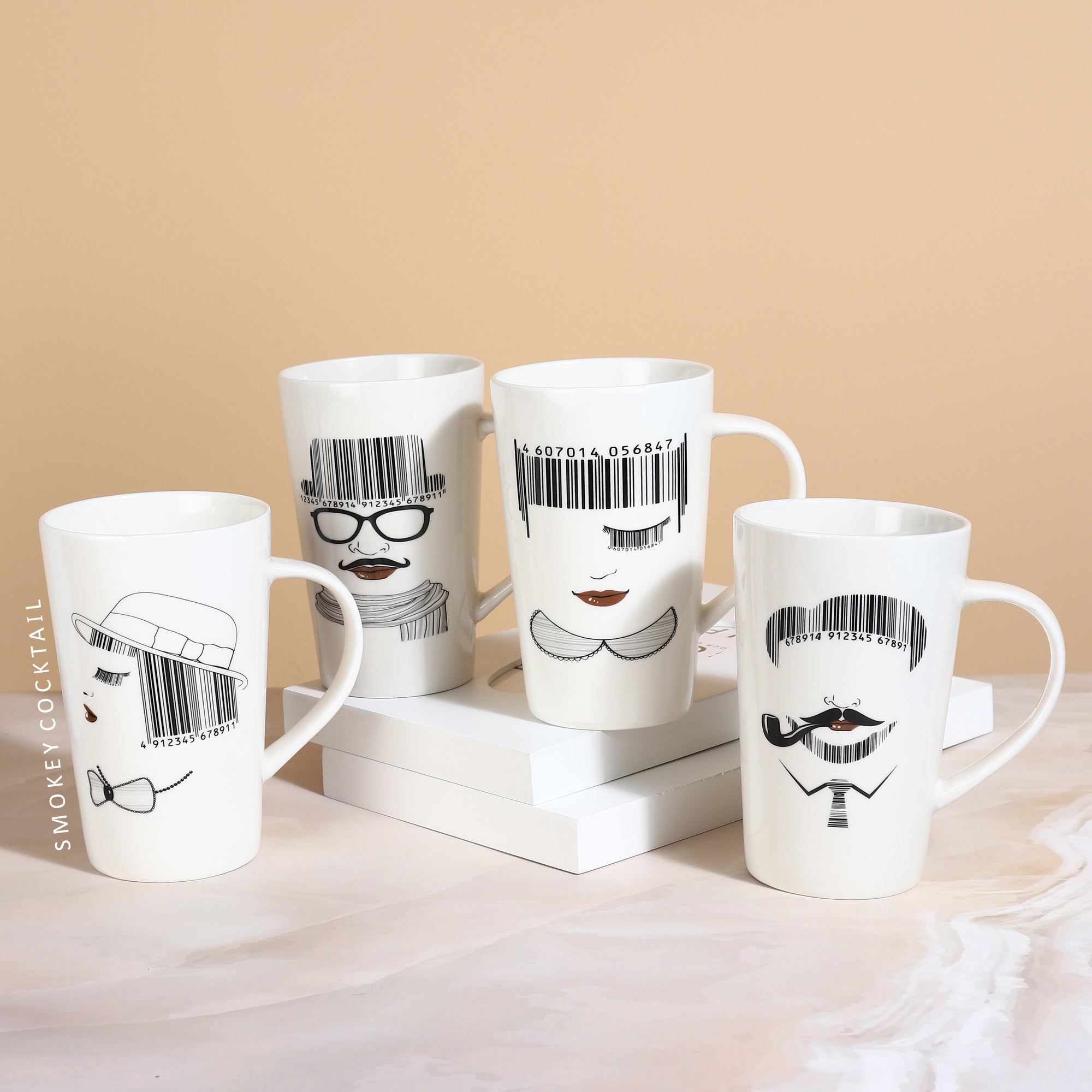 Modern Pattern Mugs - Set of 4
