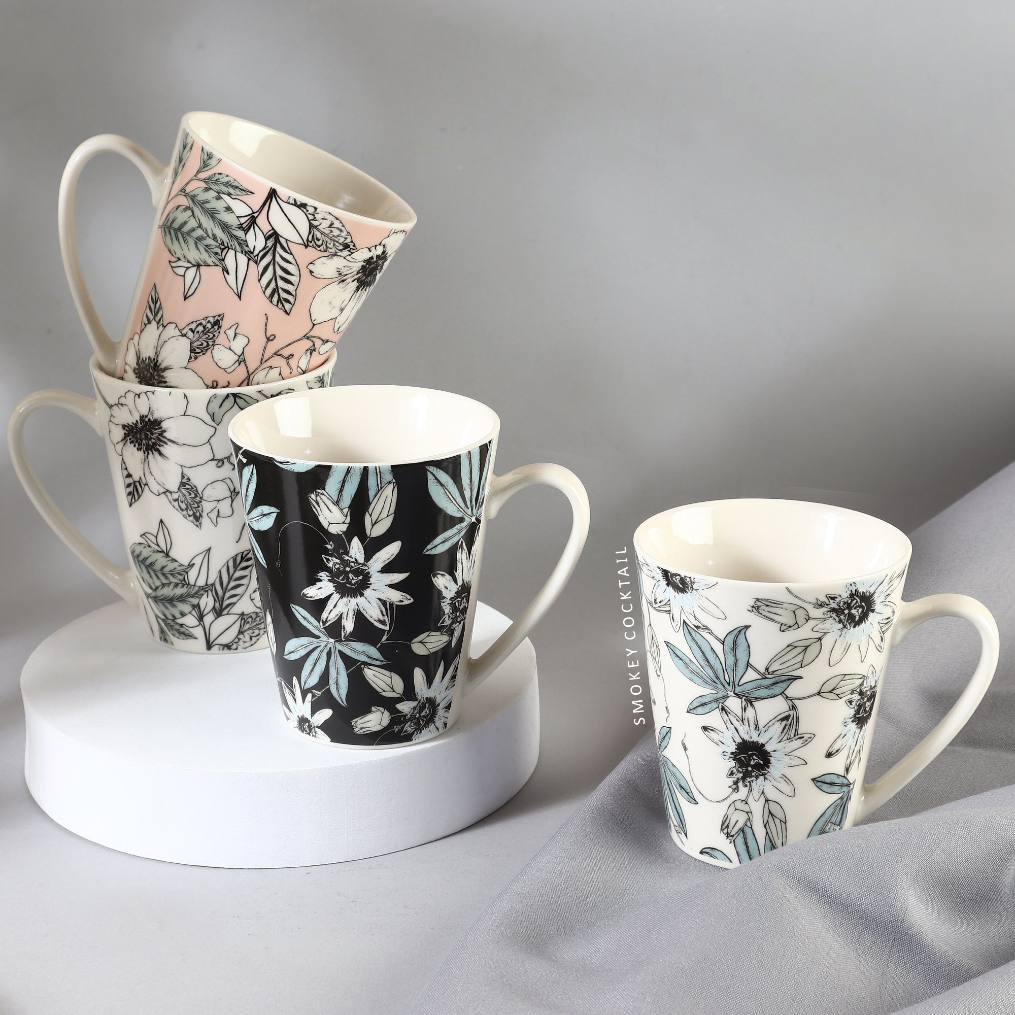 Blooming Beauty Coffee Mugs - Set Of 4