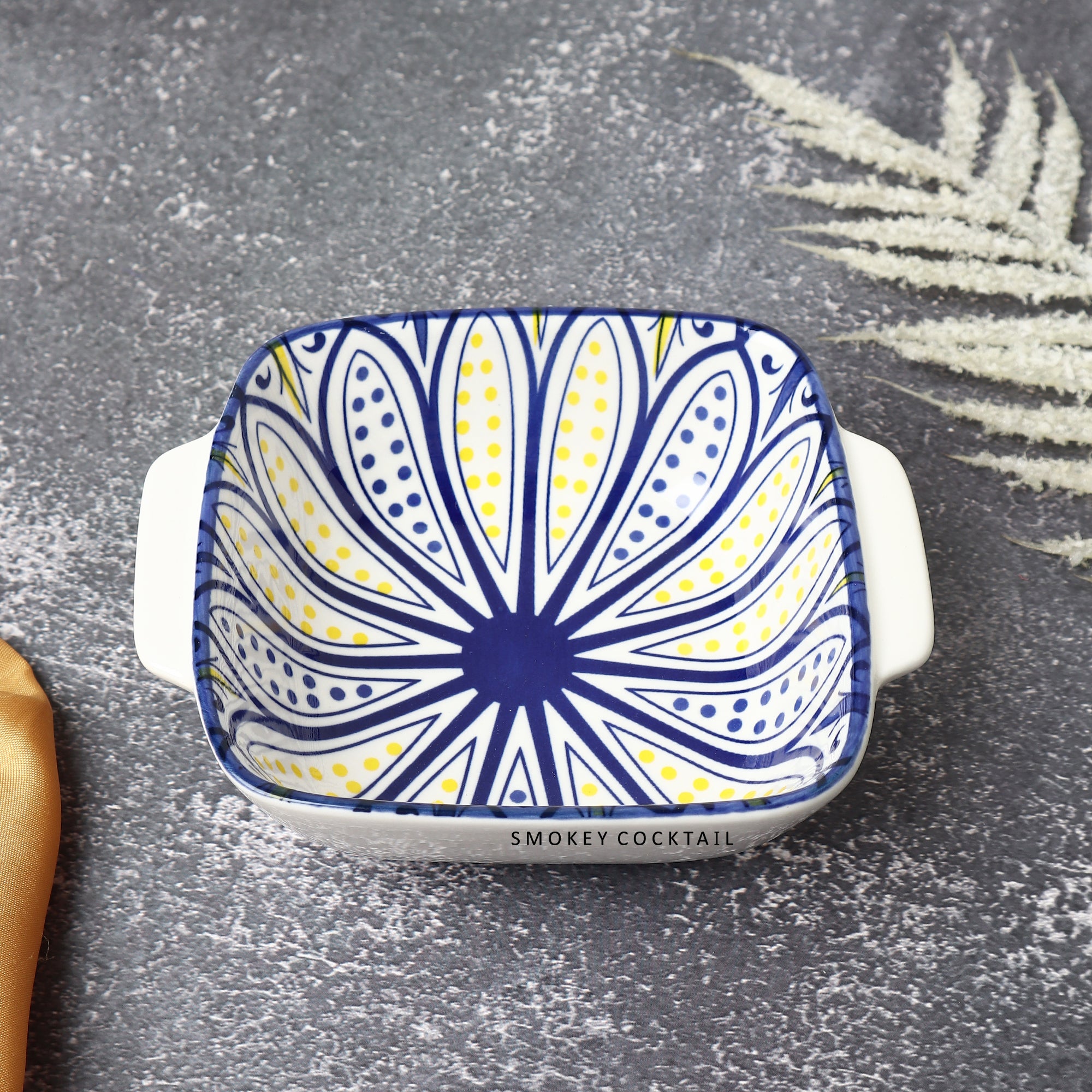 Square Shape Mandala Serving Platter - Set Of 2