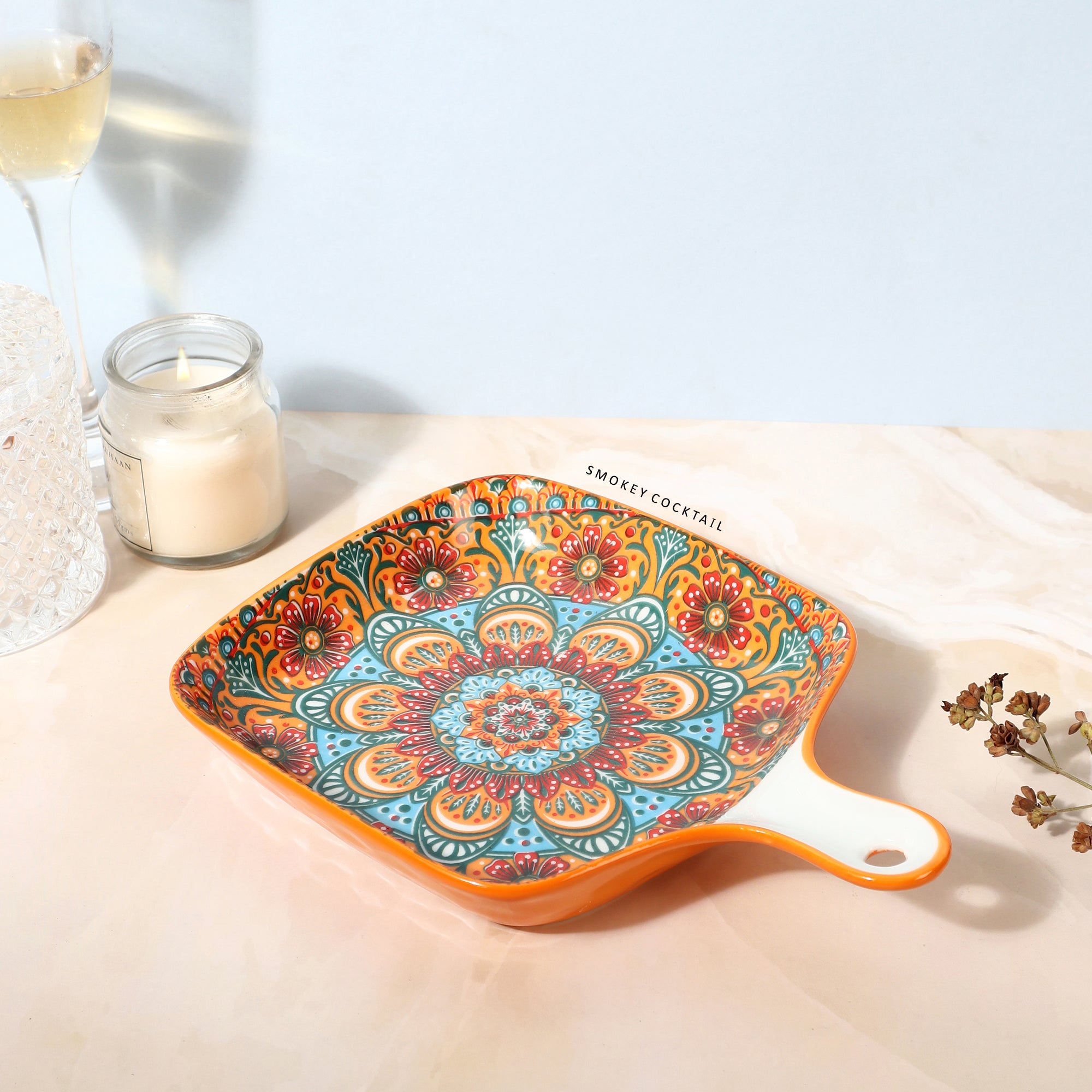 Summer Orange Decorative Platters - Set Of 2