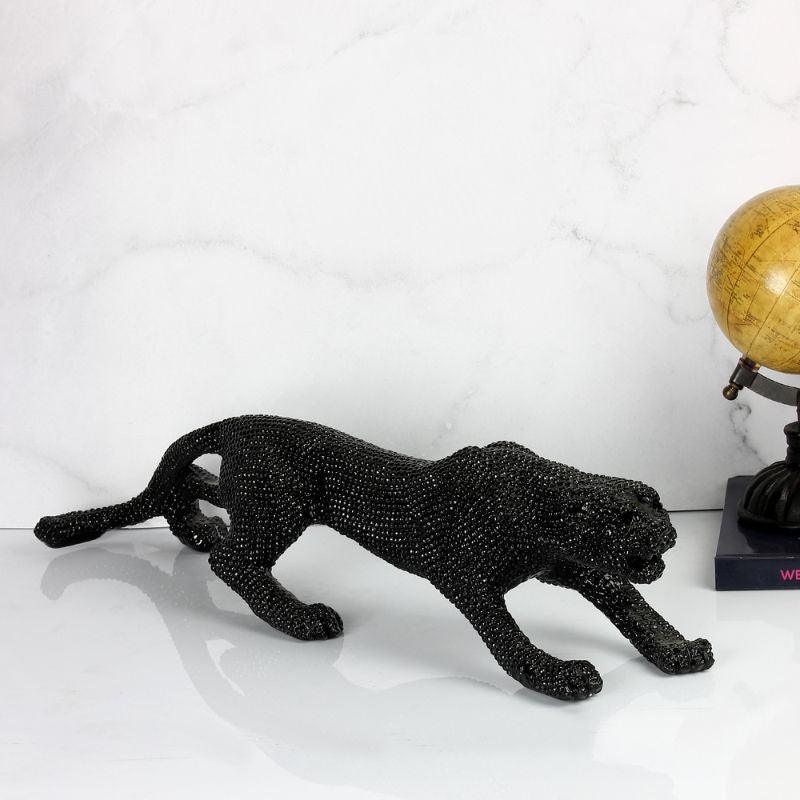 GLAM LEOPARD HANDMADE SCULPTURE - Smokey Cocktail