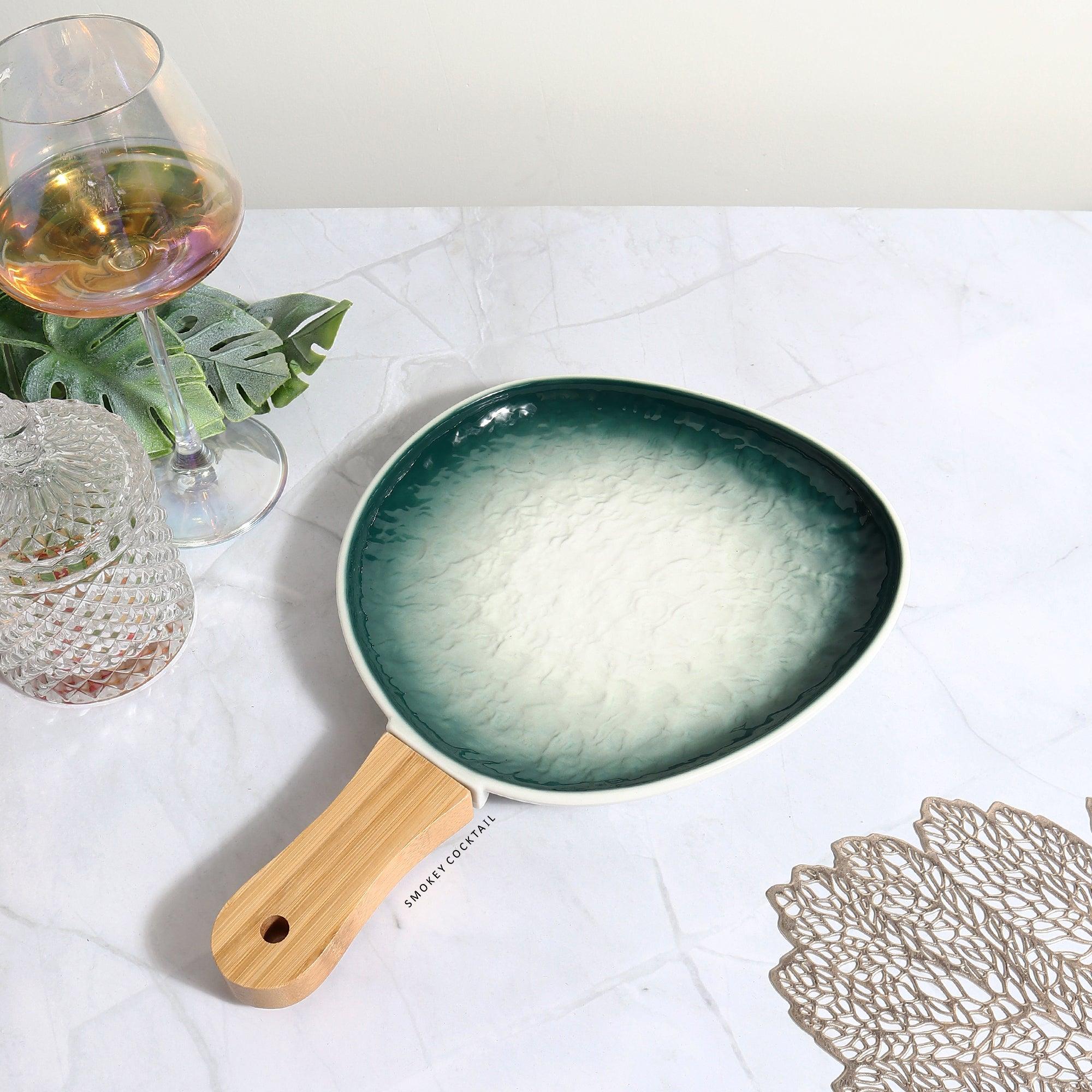 Ombre Serving Platters - Green - Smokey Cocktail