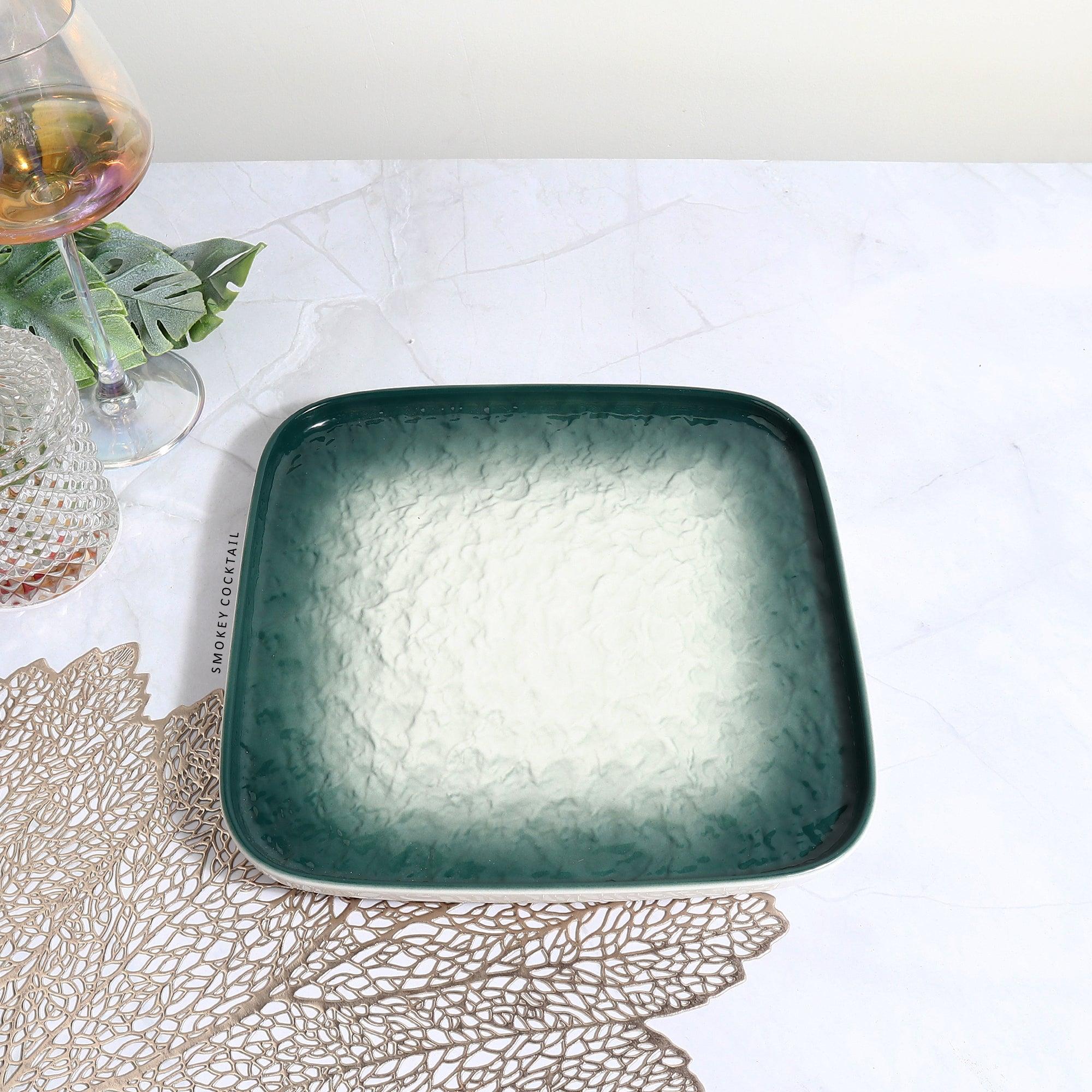 Ombre Serving Platters - Green - Smokey Cocktail