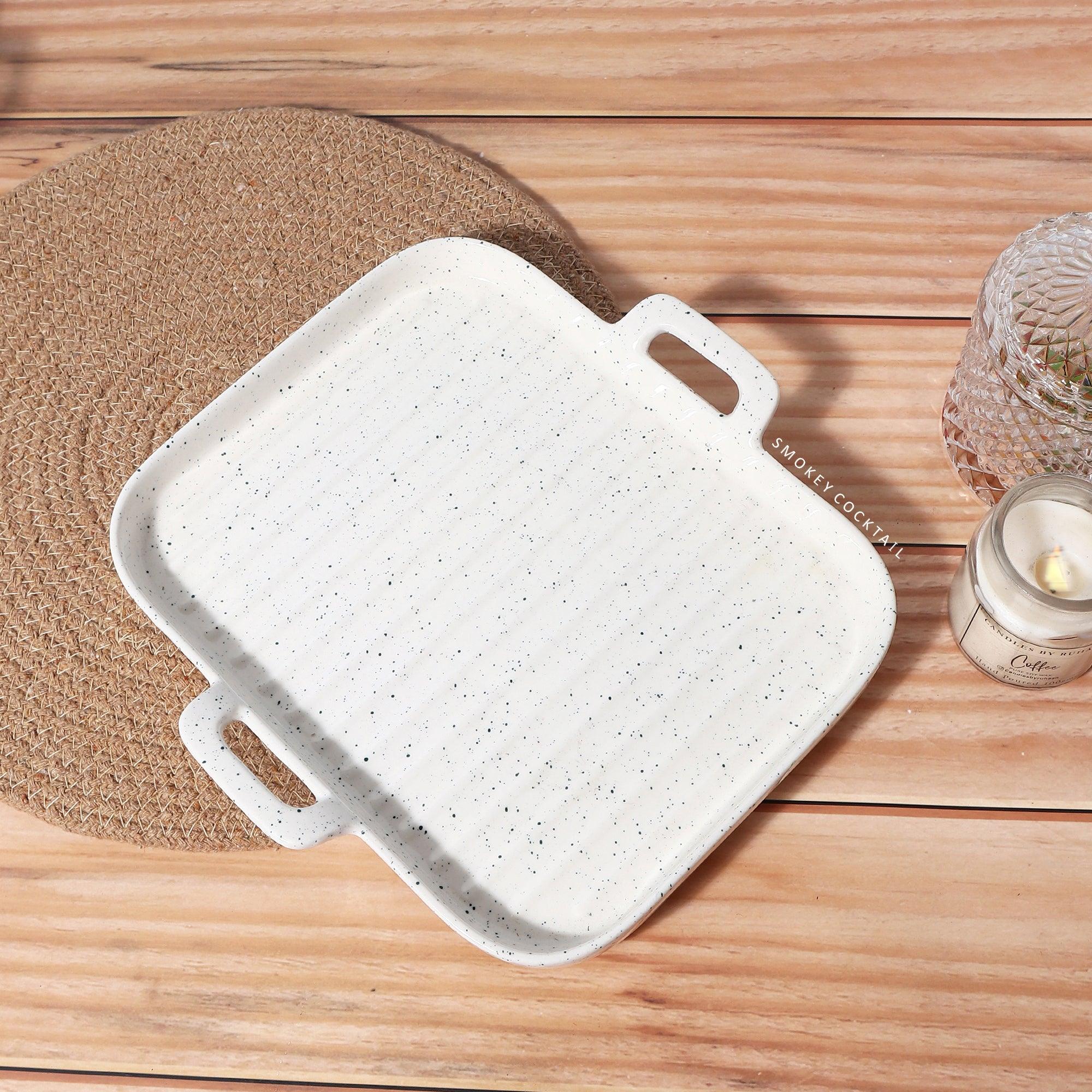 Vintage Serving Platter - Green - Smokey Cocktail