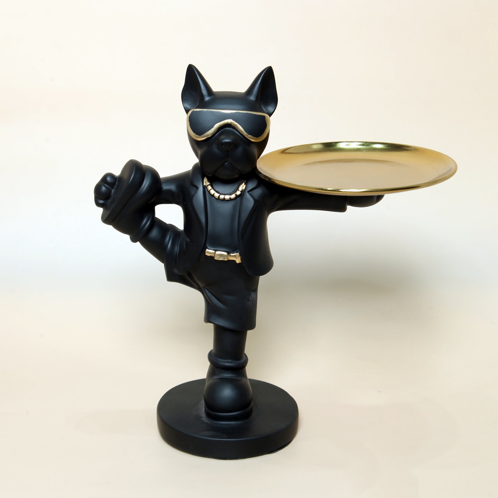 Playful Urban Dog Figurine