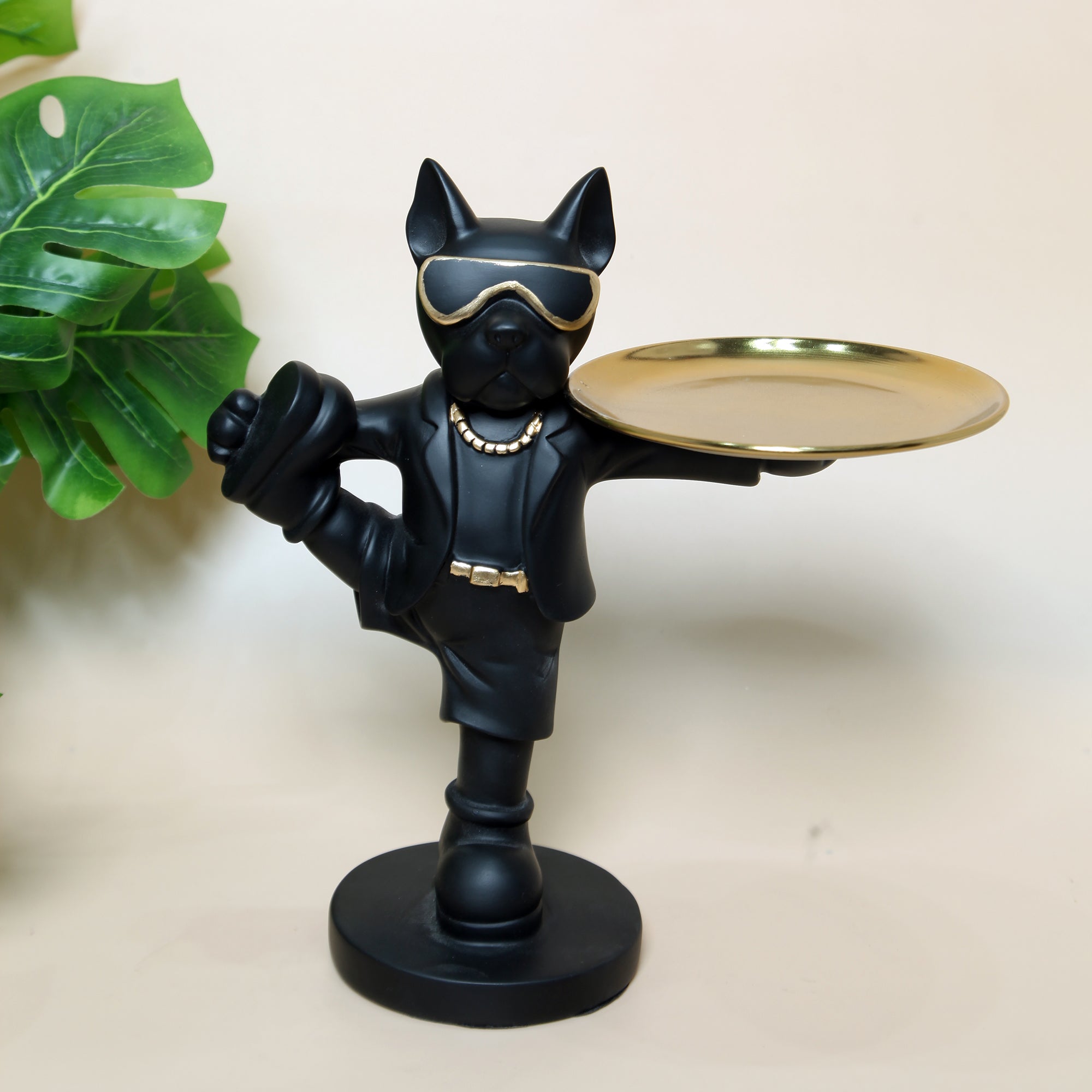 Playful Urban Dog Figurine