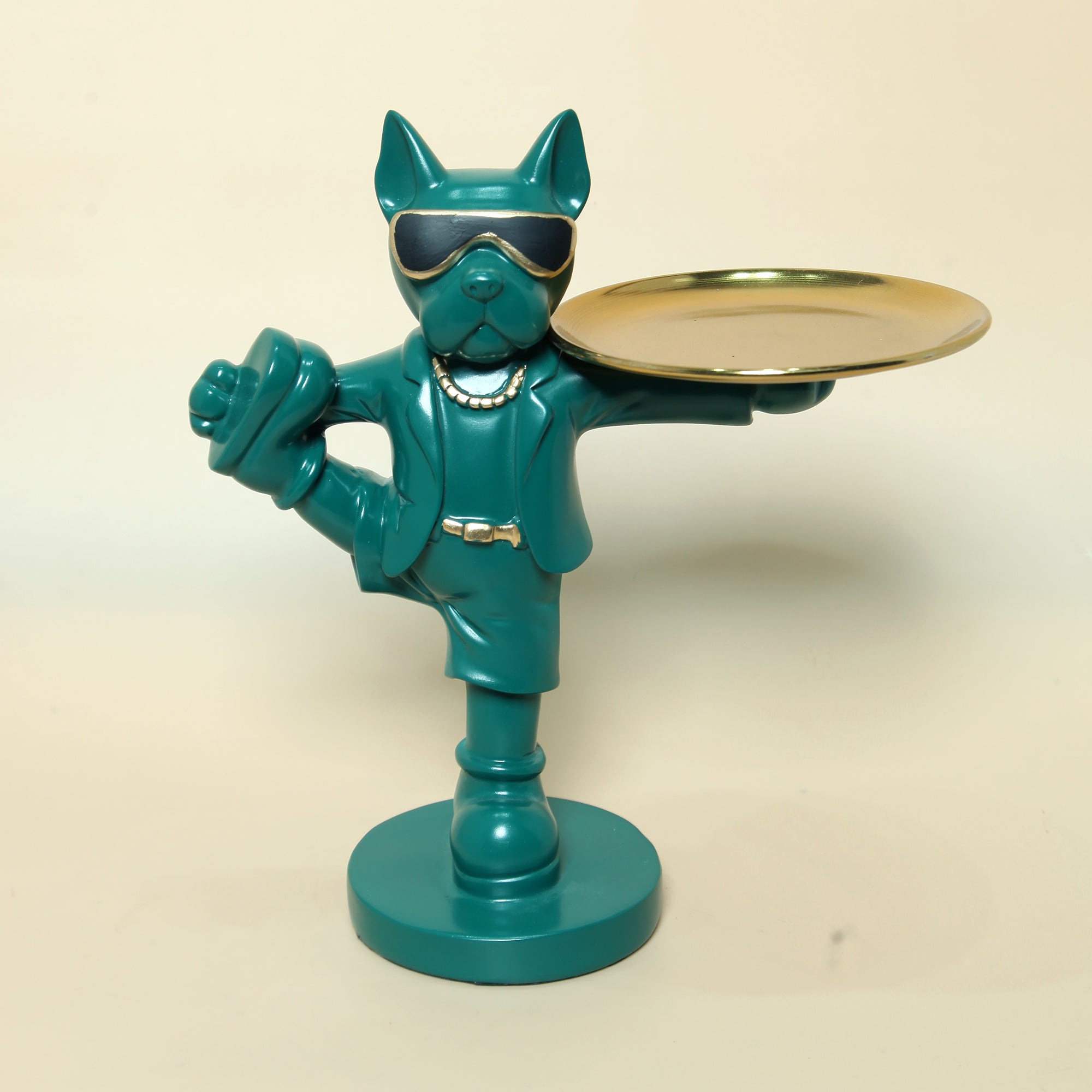 Playful Urban Dog Figurine