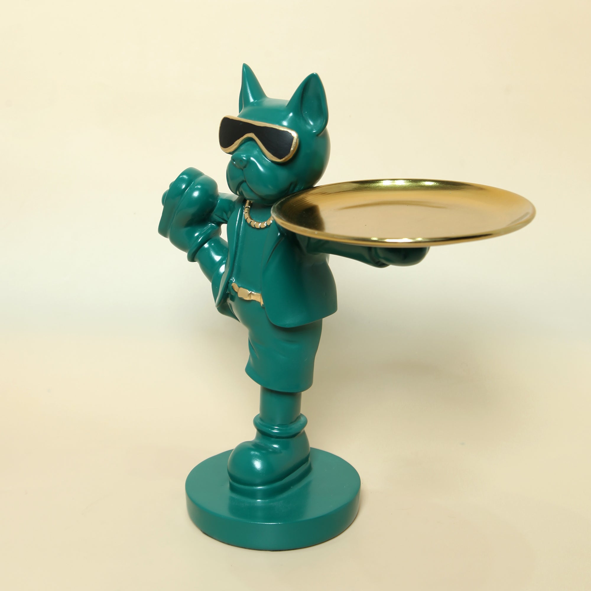 Playful Urban Dog Figurine