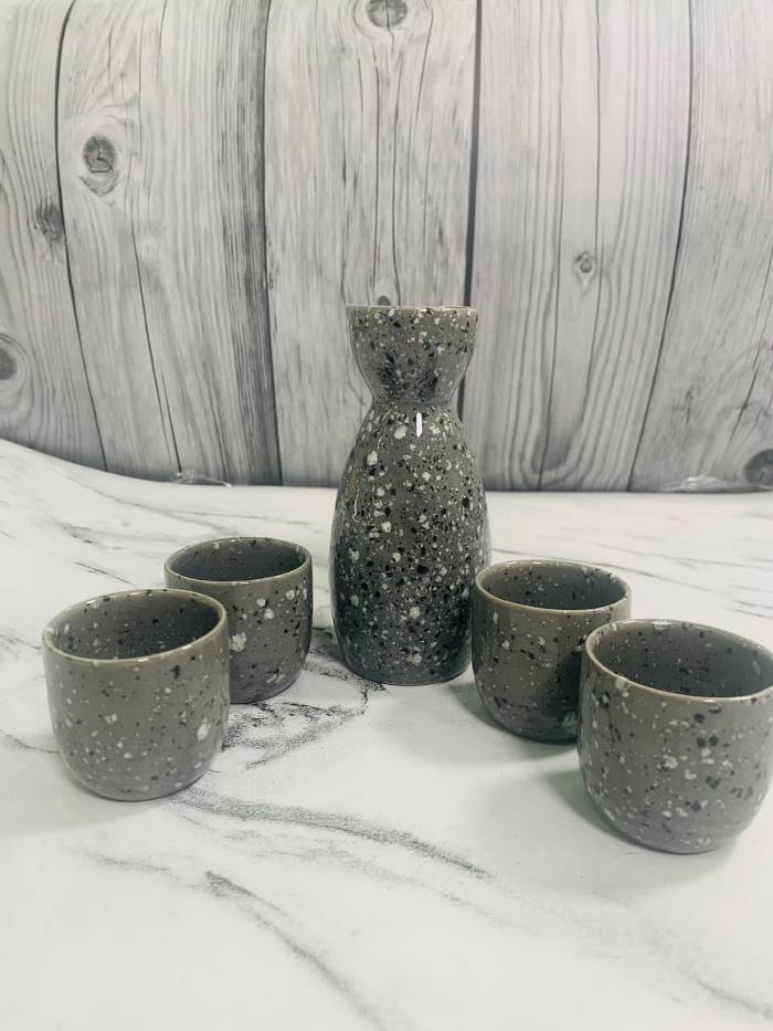 SAKE DRINKING GLASS SET OF 5 Smokey Cocktail