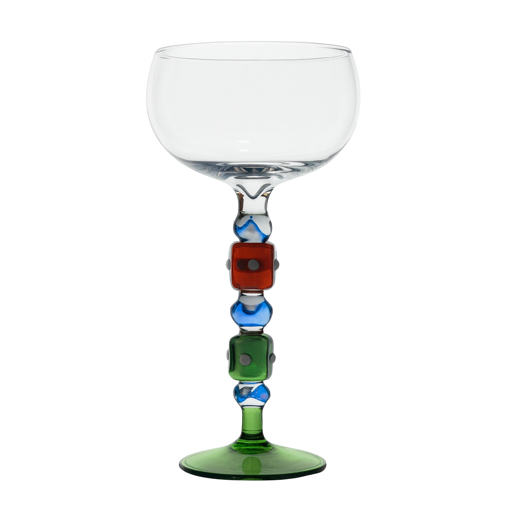 handcrafted Artistic Stem Cocktail Glass - set of 2