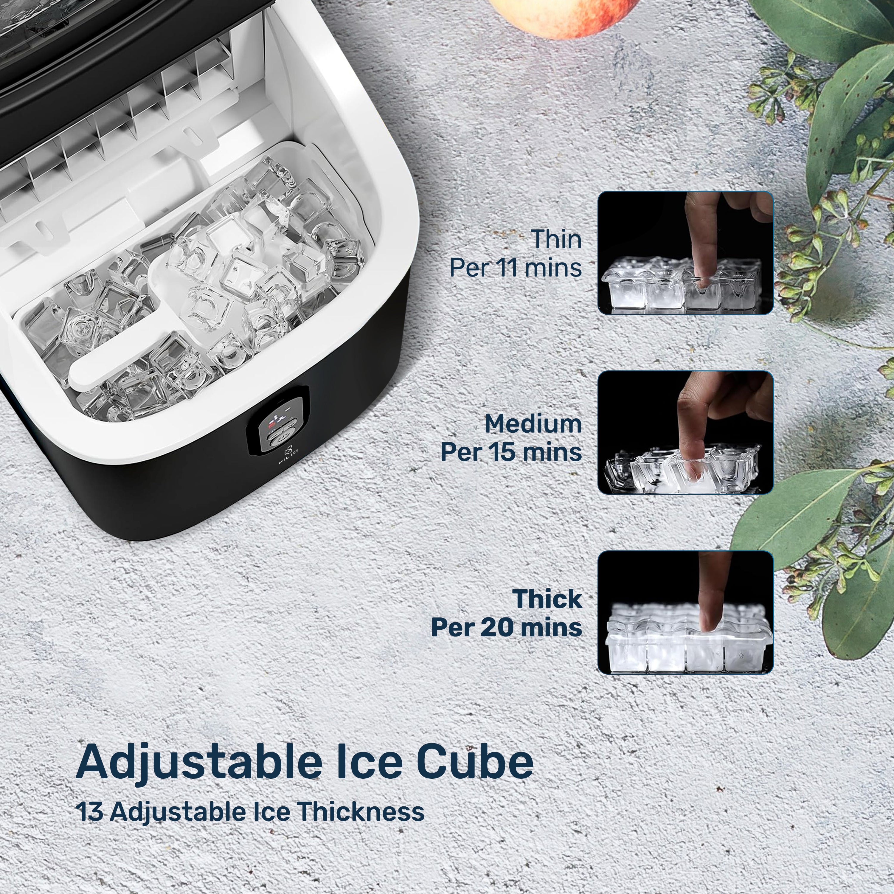 S01M Countertop Ice Maker Machine, Black