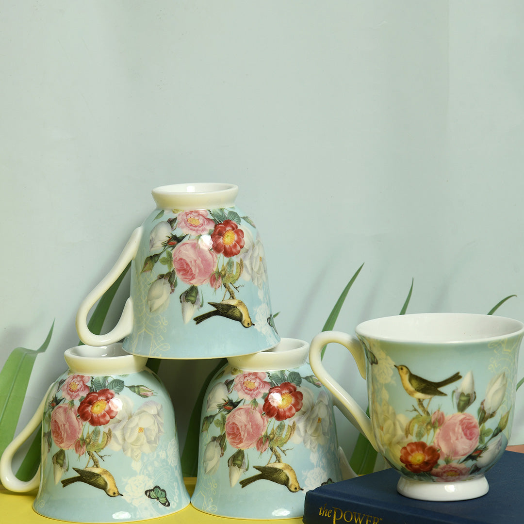 Elegant Ceramic Mug with Nature's Print - Smokey Cocktail