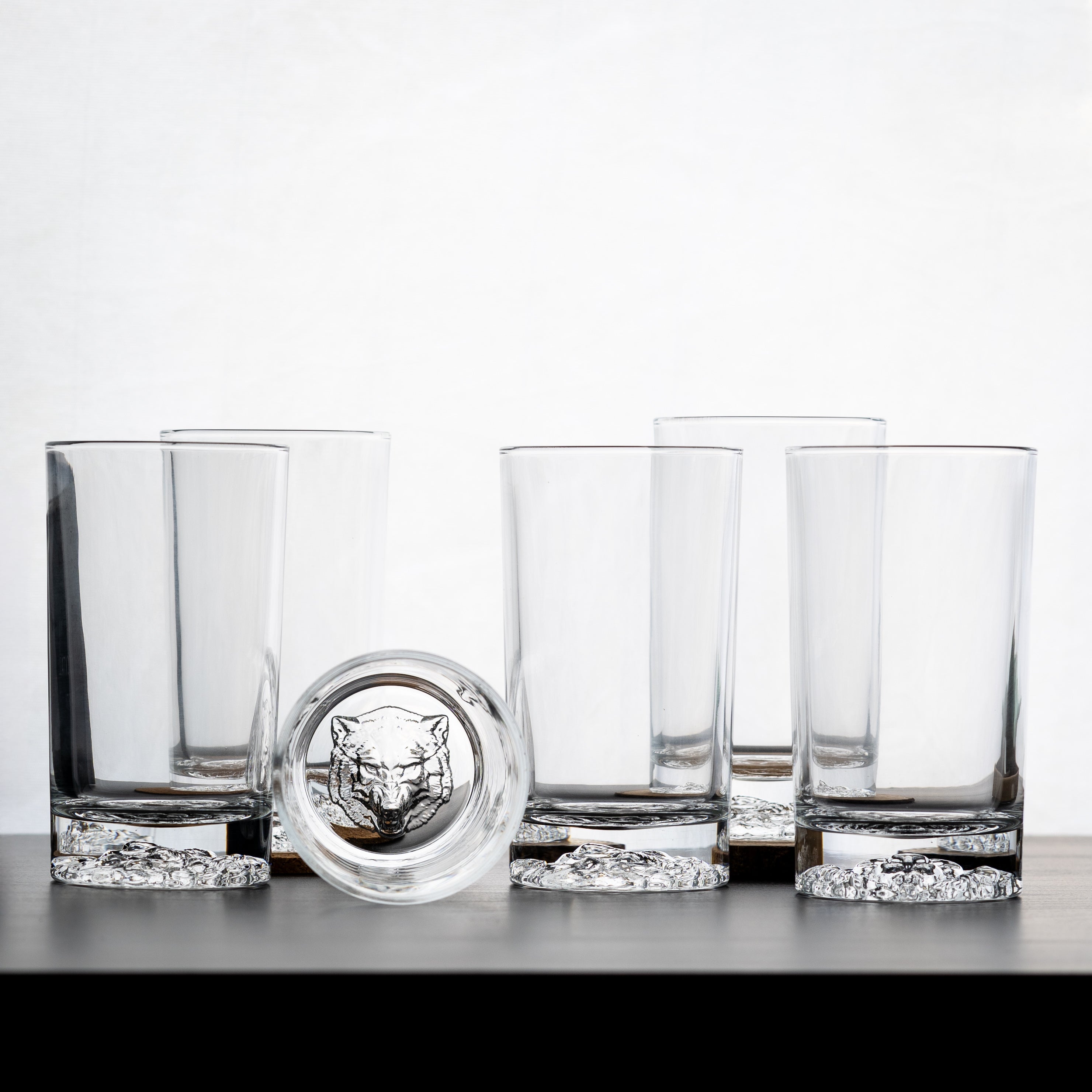 Tall Animal Shadow Glasses - Set of 6