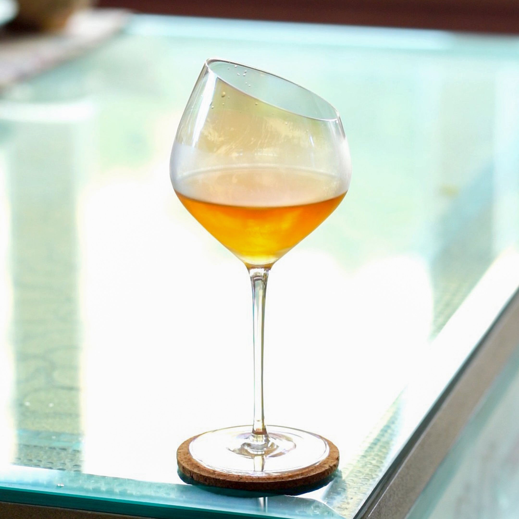 Slanting Pearl Wine Goblet - Set Of 2