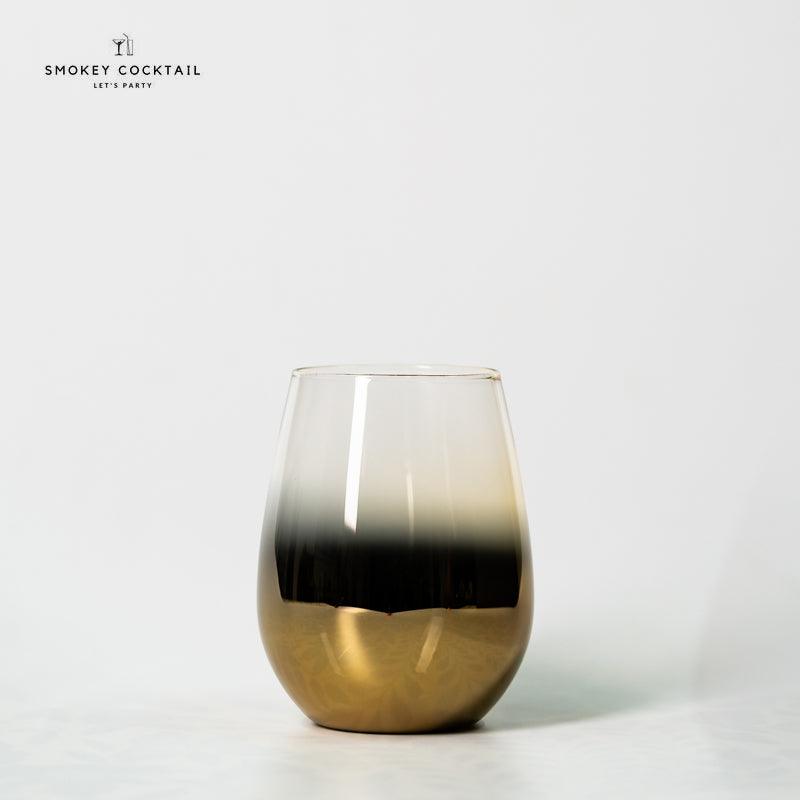 Golden Glow Tall Glasses - Set Of 2 - Smokey Cocktail