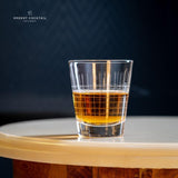 SELF CUT CRYSTAL WHISKEY GLASS